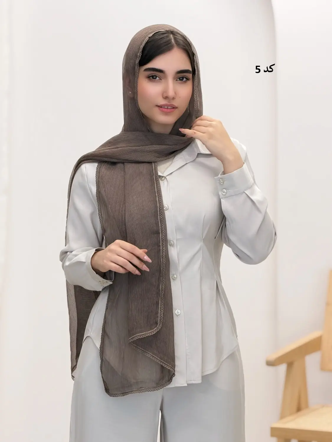 6493-شال ابریشم دلاریس